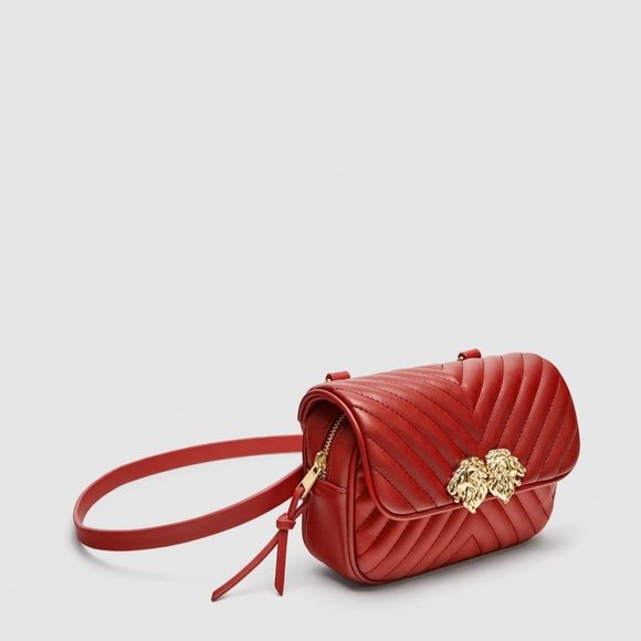 Zara red convertible crossbody/belt bag - Picture 2 of 4